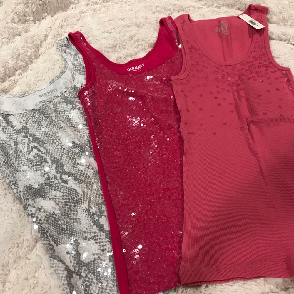 Sequin tank tops